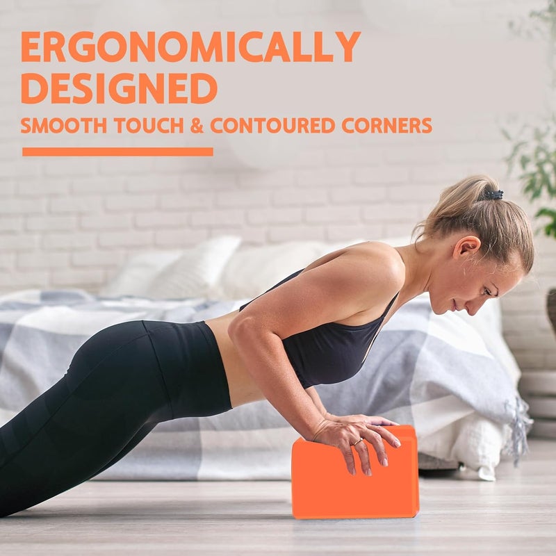 MBKHFLL Yoga Block - Supportive Latex-Free Eva Foam - Soft Non-Slip Surface with Beveled Edges for Yoga, Pilates, Meditation - Yoga Accessories for Stability, Balance, Deepen Stretches - Image 5